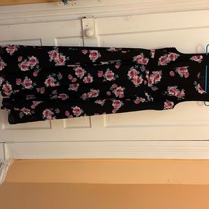 Rose print maxi dress